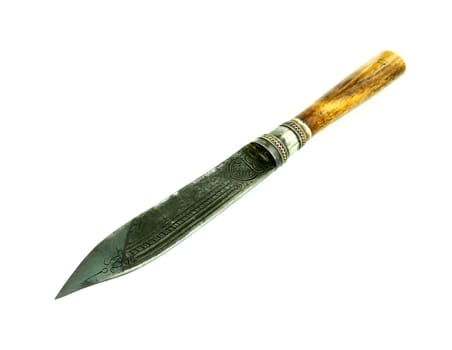 Thai traditional knife on white background