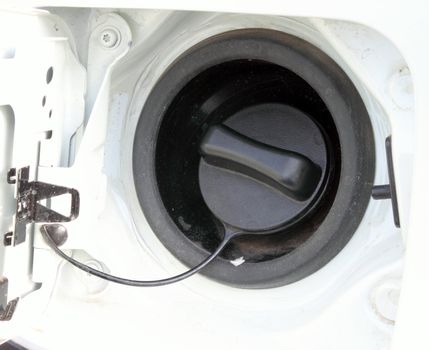 a close up of a petrol cap