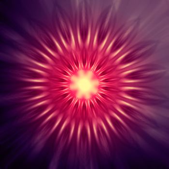 abstract pink rays lights in circles over violet background