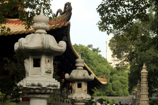 Detail of a Chinese Buddhist temple