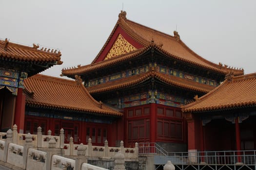 Buildings in the Forbidden city in Beijing
