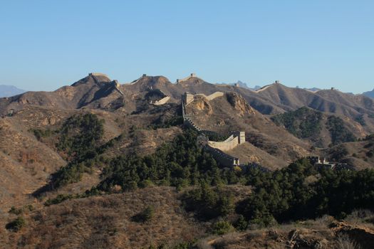 The Great Wall of China, an UNESCO world heritage site, in autumn