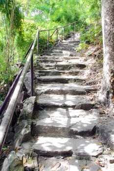 stone stair at Pha Tam park, Ubon Ratchathani, Thailand