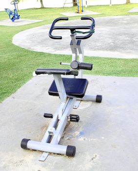 outdoor exercise machine in the park