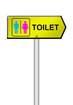 toilet sign on white background