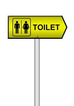 toilet sign on white background