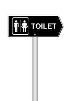 toilet sign on white background