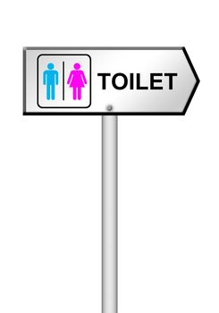 toilet sign on white background