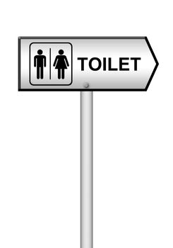 toilet sign on white background