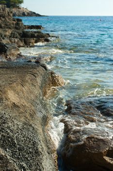 beautiful rocky beach in croatia