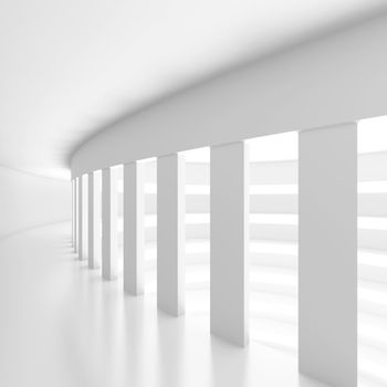 3d Illustration of White Modern Architecture Background