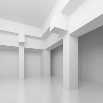 3d Illustration of White Interior Background