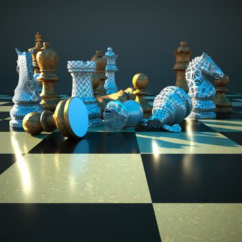 Chess battle -defeat