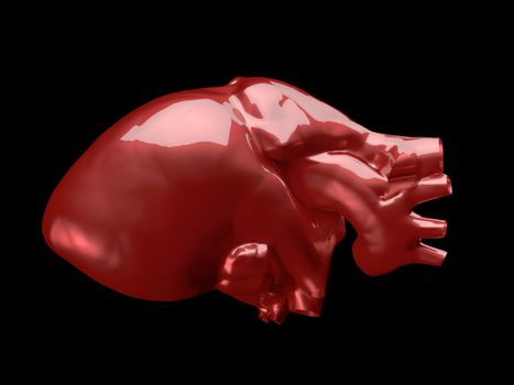 Model of human heart - heart of gold