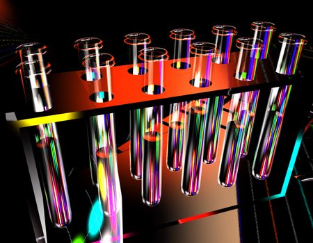 Science background with test tubes