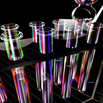 Science background with test tubes