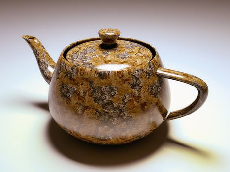 Travertine tobacco teapot