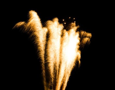 beautiful fireworks against the dark sky, fireworks