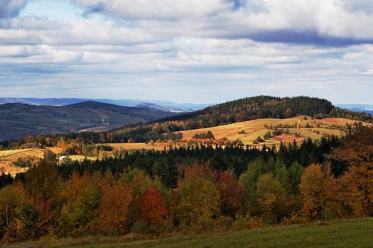 Forested hills in Southern Poland