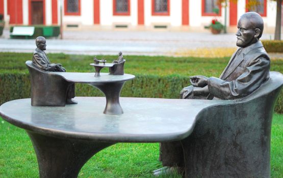 statue of Sigmund Freud in Prague