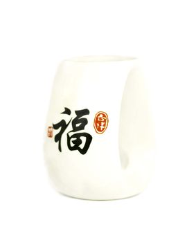 White oil burner in oriental style on a white background