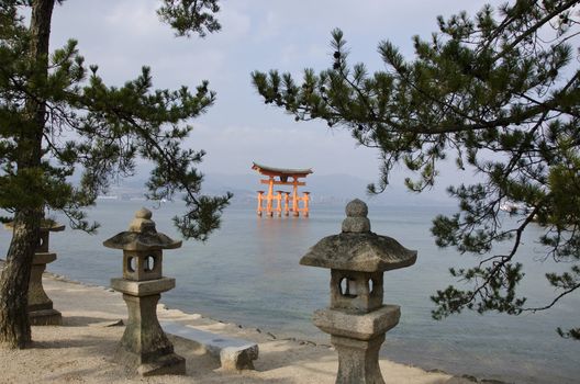 Itsukushima Shrine on Miyajima Island, near Hiroshima, Japan