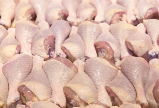 close up of fresh chicken legs