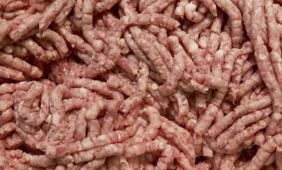 close up of fresh minced pork food background