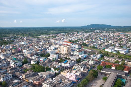 cityscape of yala city, thailand - bird eyes view