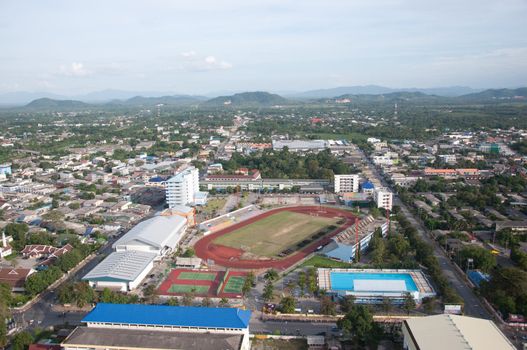 yala sport field in yala, thailand - aerial view