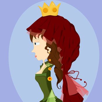 pricess in crown shape portrait