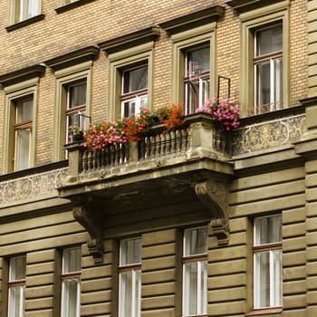 View of part of an old european house