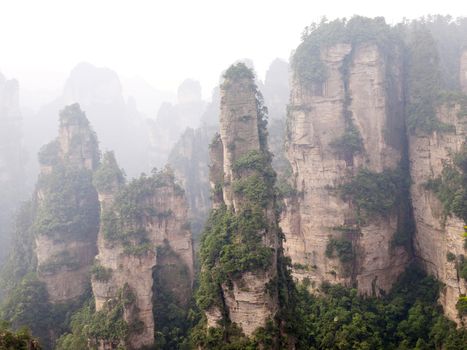 Rock mountain in Zhangjiajie national forest park of China, a world nature heritage site.