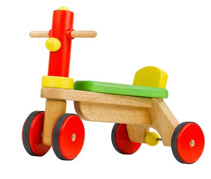 Wooden toy bicycle kids need to learn to drives
