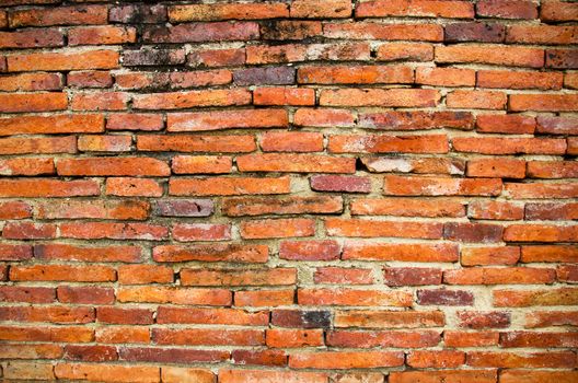 Destroyed brick wall for background