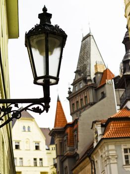 View of a street of an Old Town in Prague. Czech Republic