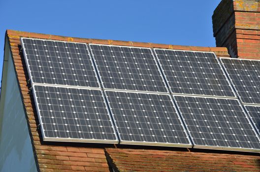 Solar Panels on House Roof