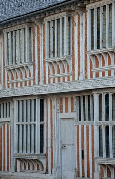 Portrait view of ancient house