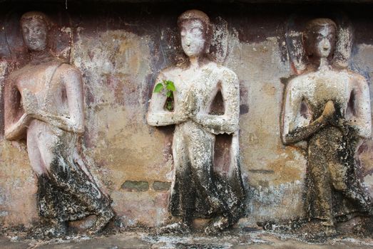 Buddha Statue in Wat Mahathat Temple in Sukhothai Historical park, Thailand