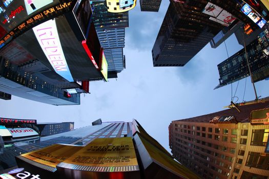 NEW YORK CITY - OCT 9: Times Square, featured with Broadway Theaters and huge number of LED signs, is a symbol of New York City and the United States, October 9, 2012 in Manhattan, New York City