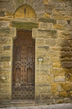 italian door in small village, Italy