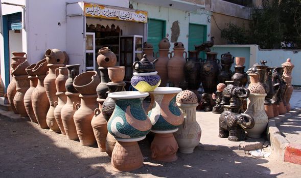 Ceramics shop on the street
