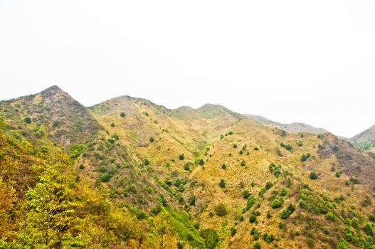 travelling at mountain of south china at autumn