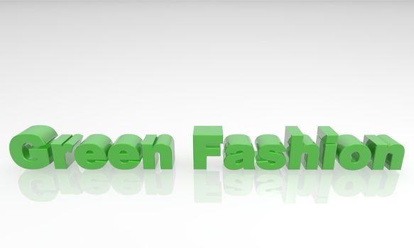 green fashion 3d text isolated on a white background