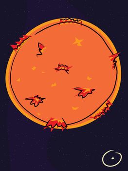 Illustration of the Sun