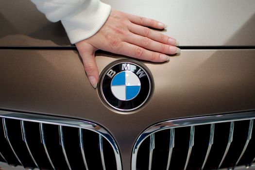 MUNICH - SEPTEMBER 19: New model BMW 640i at BMW Welt Expo center on September 19, 2012 in Munich.