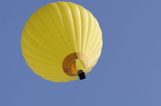 yellow hot air balloon