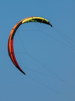 kite for kitesurfing on the blue sky