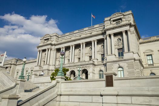 WASHINGTON D.C, USA-OCTOBER 5, 2012: Library of Congress is the oldest federal cultural institution. The collections of the Library of Congress include more than 32 million cataloged books and print materials, including the rough draft of the Declaration of Independence.