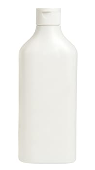 white shampoo bottle isolated on white